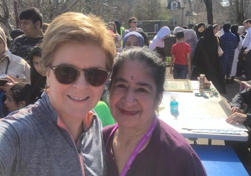 Kailash Malhotra with Nicola Sturgeon