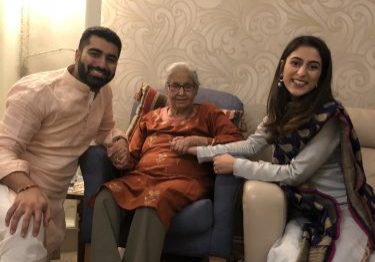 Family picture of granddaughter with her grandmother